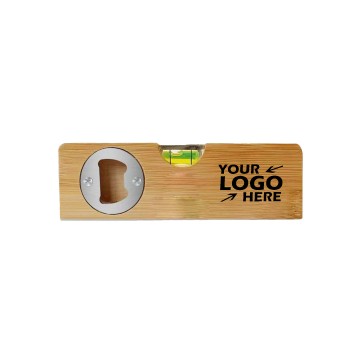 Eco Bamboo Spirit Level Bottle Opener Multi-Tool